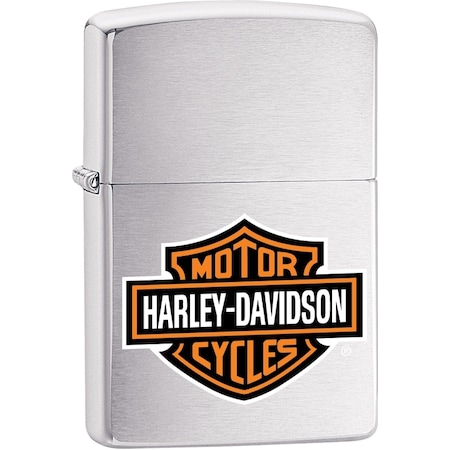 Zippo 2024 Zippo Hd Brushed Chrome Lighter, Harley Davidson Logo ZIP-200HD.H252